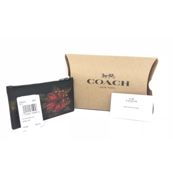 Coach Men’s Zip Credit Card Case Hawaii Wallet - Picture 5 of 5